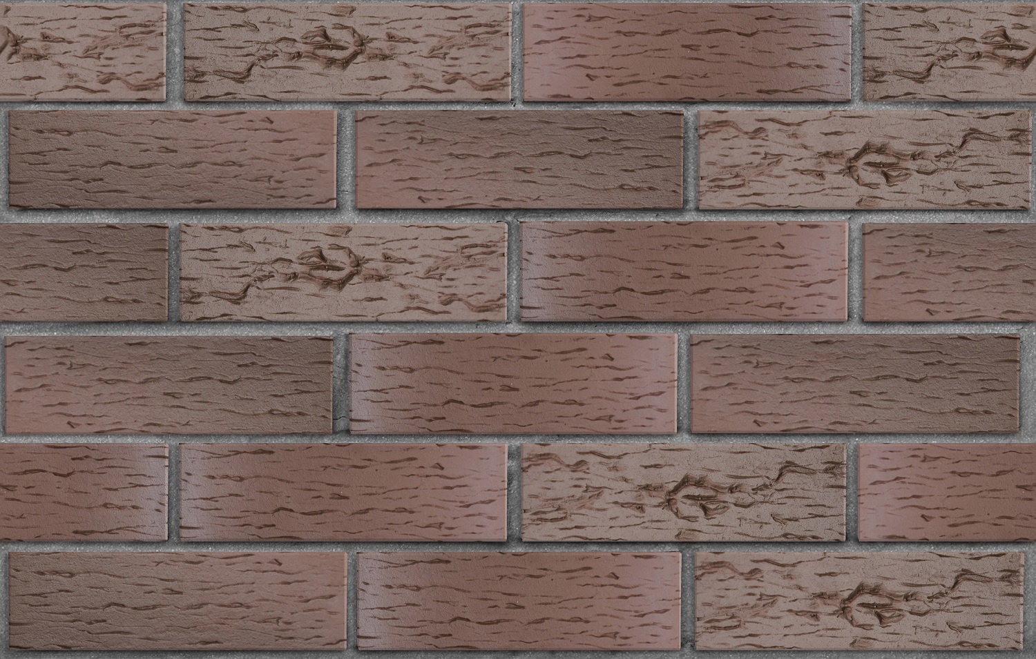 Клинкер фасадный "Брюгге" темно-терракотовый флэш 0,71NF береста