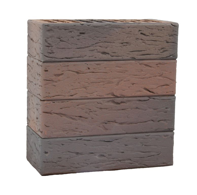 Кирпич светло-коричневый флэш ультра рустик облицовочный 1NF пустотелый — изображение 5