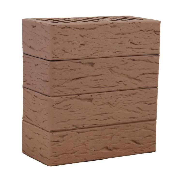 Кирпич светло-коричневый рустик облицовочный 1NF пустотелый — изображение 5