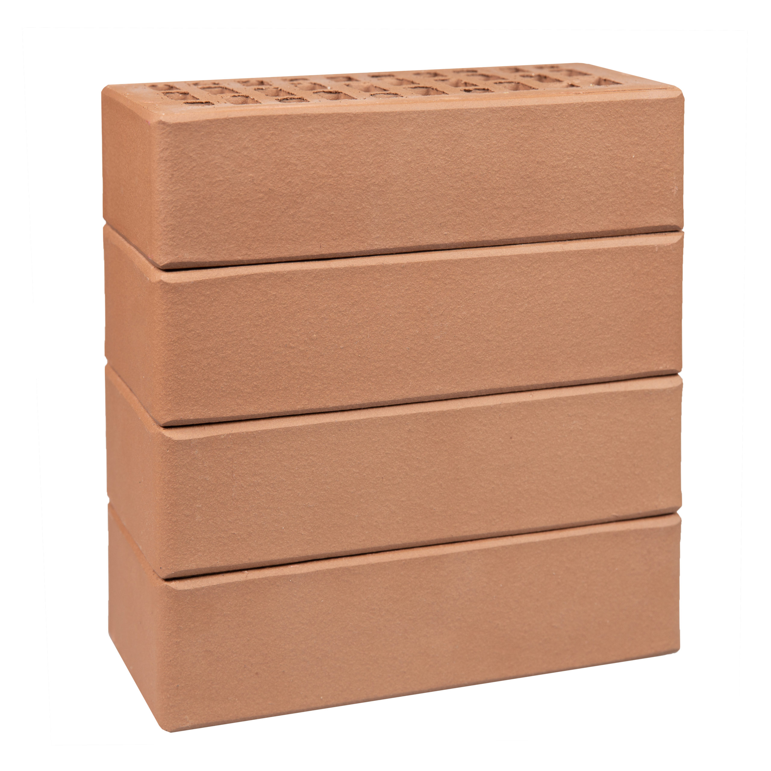 Кирпич светло-коричневый гладкий облицовочный 1NF пустотелый — изображение 4