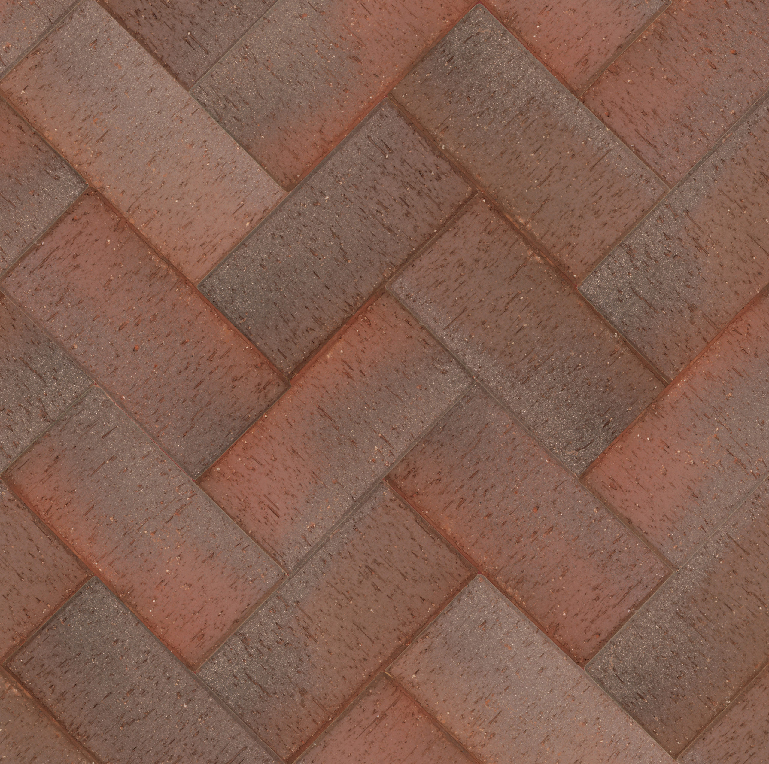 Клинкер тротуарный "Женева" темно красный флэш серебро 0,51NF