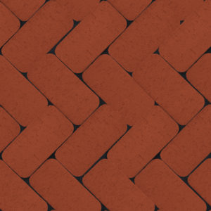 Клинкер тротуарный "Лондон"  красный R25 классик  0,51NF