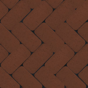 Клинкер тротуарный "Эдинбург" тёмно-красный R25 классик  0,51NF