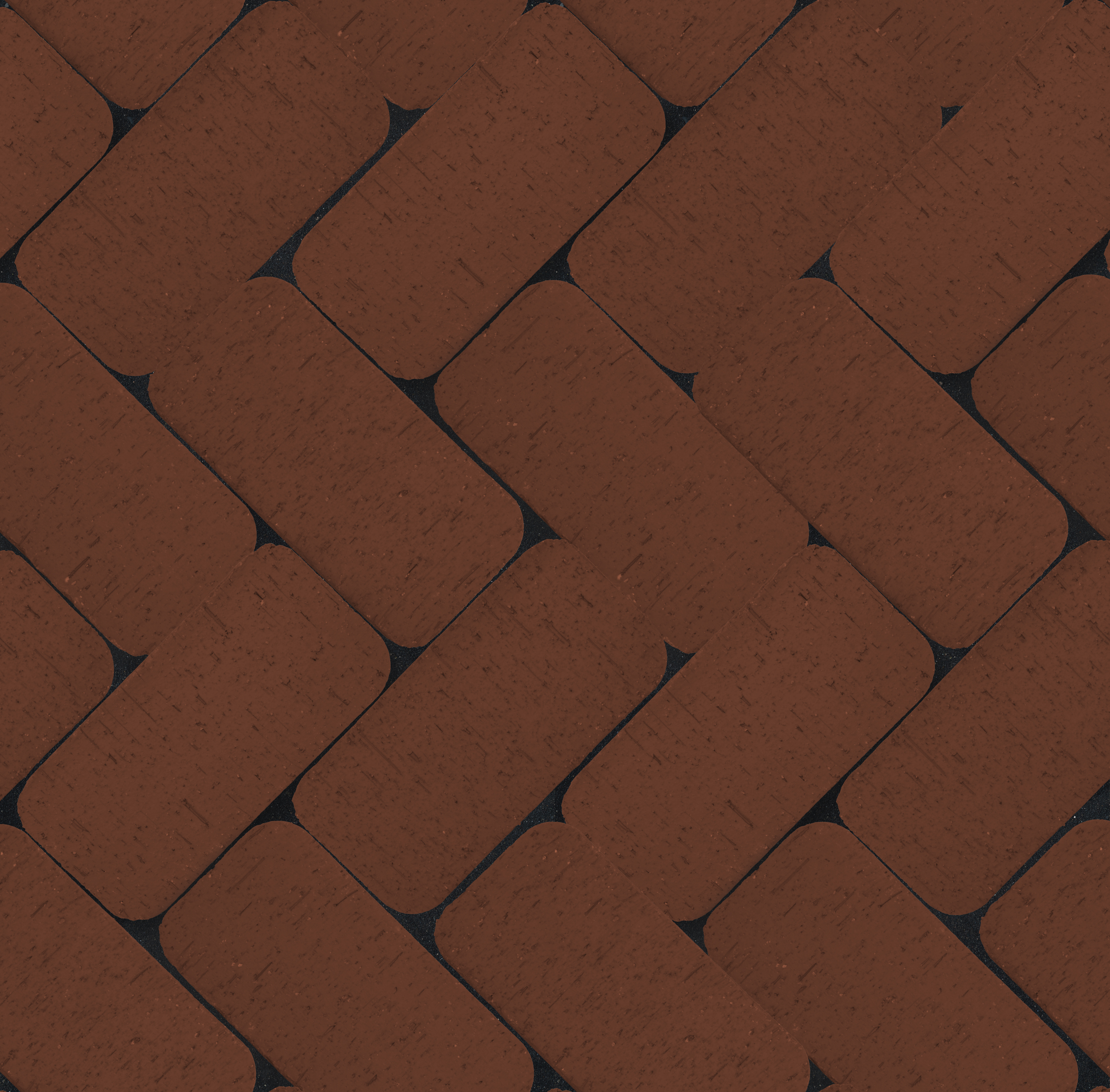 Клинкер тротуарный "Эдинбург" тёмно-красный R25 классик 0,51NF