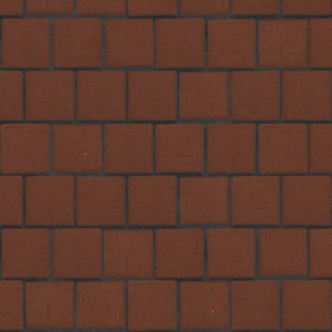 Клинкер тротуарный "Эдинбург" тёмно-красный квадро  0,26NF