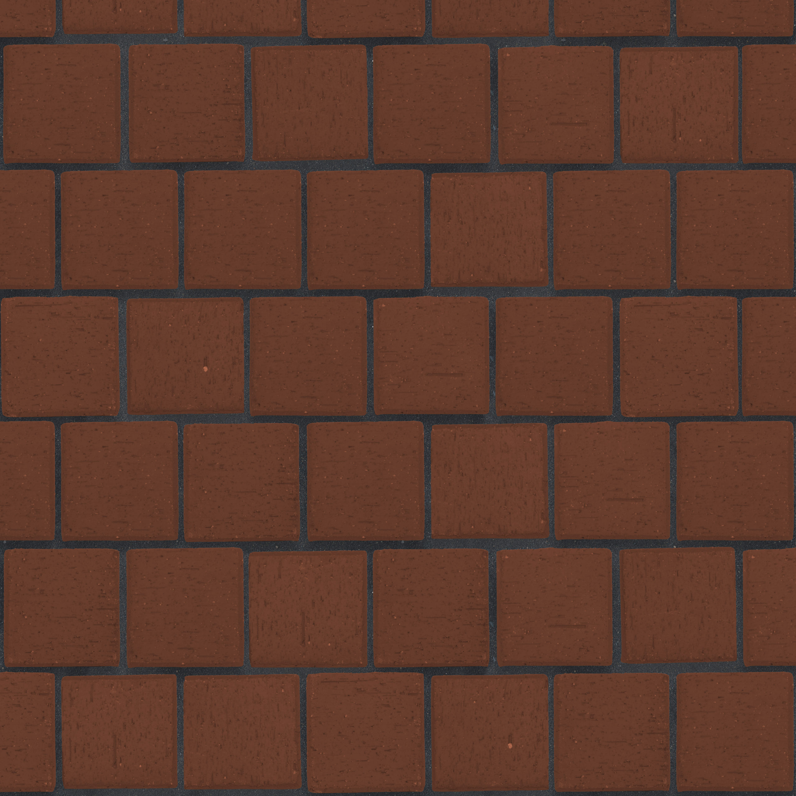 Клинкер тротуарный "Эдинбург" тёмно-красный квадро 0,26NF