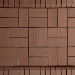 Клинкер тротуарный Мюнхен коричневый бордюр